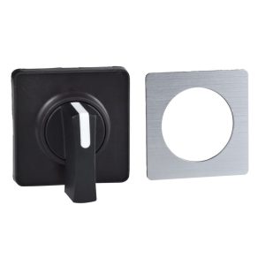   Schneider Electric Harmony K1, K2 - KBC1H - cap de acționare 45 x 45 mm - culoare metalică - manetă neagră - neinscripționat: pregătit pentru gravare