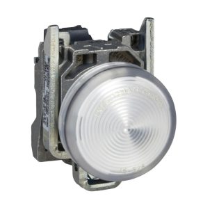   Schneider Electric Harmony XB4 - ATEX D - XB4BVB1EX - indicator luminos LED complet, Ø22, metal, alb, 24 V c.a./c.c.