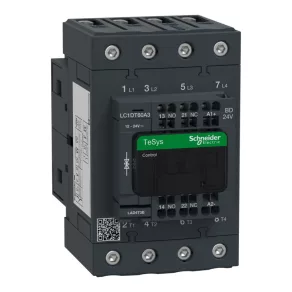   Schneider Electric TeSys D - LC1DT60A3BD - Comutator magnetic Everlink cu 4 poli AC1 415V 60A cu bloc terminal cu control cu arc 24V DC