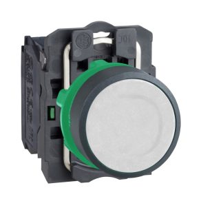   Schneider Electric Harmony XB5 - XB5AA11 - buton complet din plastic, Ø22, retur, 1NO, alb