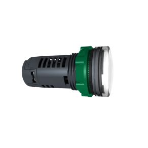   Schneider Electric Harmony XB5 - XB5EVG1 - indicator luminos LED monolitic din plastic, Ø22, 120 V c.a., alb