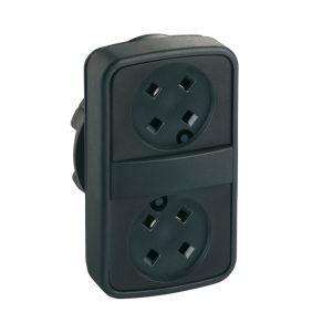   Schneider Electric Harmony XB5 - ZB5AA79 - buton cu două capete din plastic, Ø22, retur, fără capac