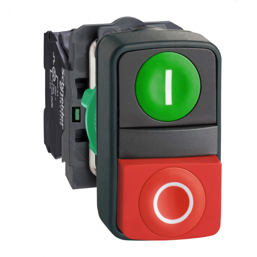 Buton cu două capete din plastic complet Schneider (XB5-AL73415)