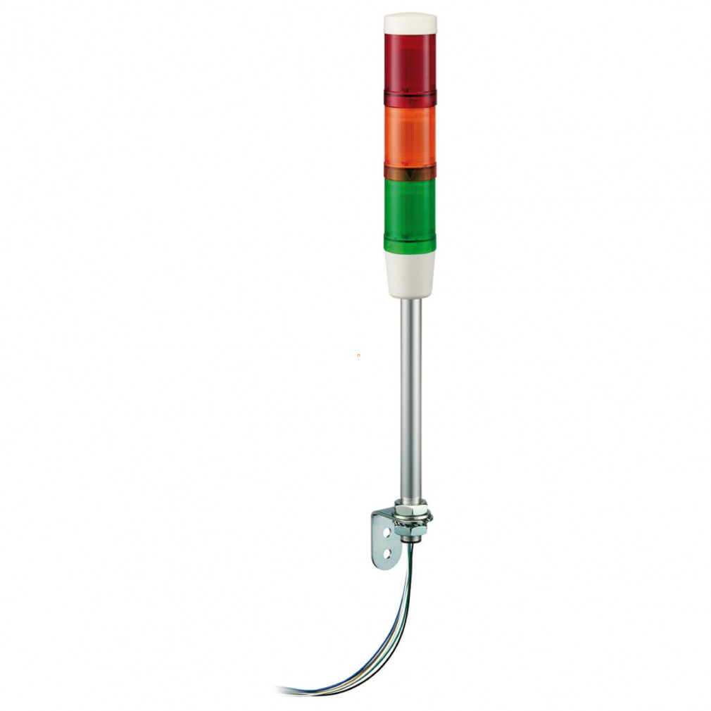 Schneider D45 coloană luminoasă completă, continuu verde-roșu-galben, cu semnal sonor, pentru montare pe perete, cu tub de susținere de 250 mm, 24 V c.a./c.c. (XVMB2RAGSSB)