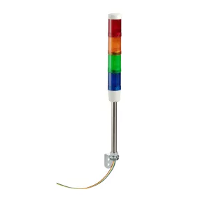   Schneider Electric Harmony XVM - XVMB2RAGBSSB - coloană luminoasă completă Ø45, lumini continue verde - roșu - galben - albastru, cu semnal sonor, montare pe perete, cu tub de susținere de 250 mm, 24 V c.a./c.c.