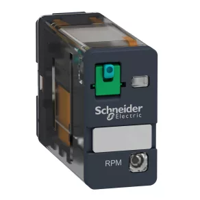   Relee electromecanice Schneider Electric Harmony - RPM12BD - Releu de putere RPM, 1CO, 15 A, 24 Vcc, buton de testare, LED