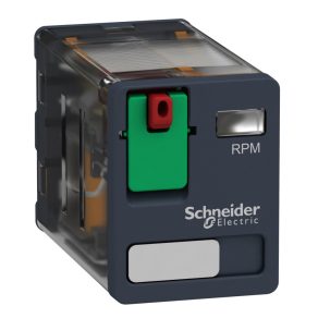   Relee electromecanice Schneider Electric Harmony - RPM21P7 - Releu de putere RPM, 2CO, 15A, 230VAC, cu buton de testare
