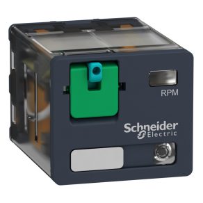   Relee electromecanice Schneider Electric Harmony - RPM32BD - Releu de putere RPM, 3CO, 15A, 24VDC, buton de testare, LED
