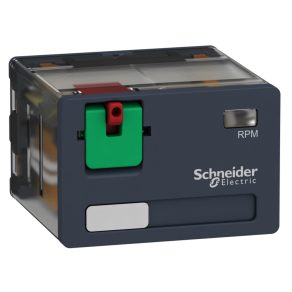   Relee electromecanice Schneider Electric Harmony - RPM41F7 - Releu de putere RPM, 4CO, 15A, 120VAC, buton de testare