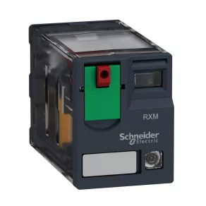   Relee electromecanice Schneider Electric Harmony - RXM2AB2P7 - releu miniatură RXM, 2CO, 12 A, 230 V c.a., buton de testare, LED