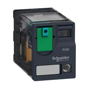   Relee electromecanice Schneider Electric Harmony - RXM4AB2BD - releu miniaturat RXM, 4CO, 6 A, 24 Vcc, buton de testare, LED