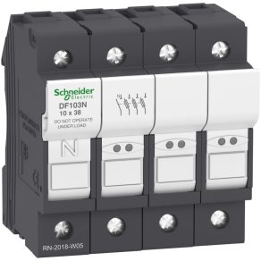   Schneider Electric TeSys DF, LS1/GK1 - DF103N - Suport pentru siguranță 3P N 32A