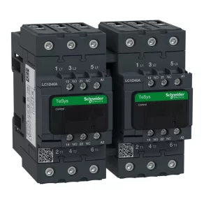   Schneider Electric TeSys D - LC2D40AG7 - Contactor magnetic cu inversor de fază, 3 poli, Everlink (AC3, 400 V, 40 A), tensiune nominală 120 V c.a., 50/60 Hz