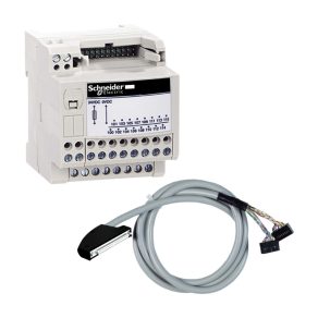   Schneider Electric Modicon ABE7 - ABE7H34E100 - set bloc de distribuție, 2 buc. Economy ABE7H20E000 + HE10 Cablu Y 1 m, pentru PLC și card digital X80