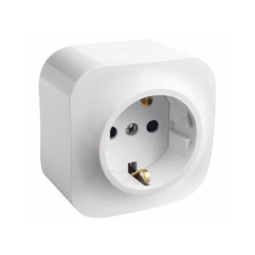 Legrand Forix 2P+F (GYV) priză de siguranță cu obturator IP20 pentru montare pe perete, alb (782420)