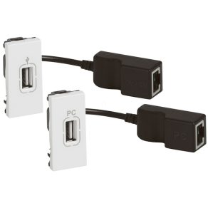 Set de prize LeGrand Program Mosaic 2 USB și 1 RJ45 - 78748