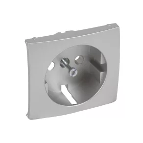 Capac pentru priză Legrand Valena 2P+F, aluminiu - 770253