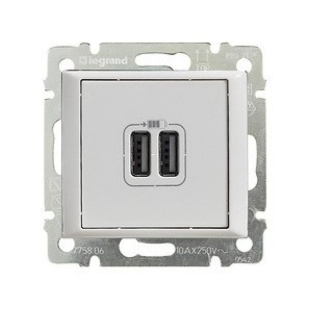 Încărcător Legrand Valena 2xUSB 2400mA alb (770470)