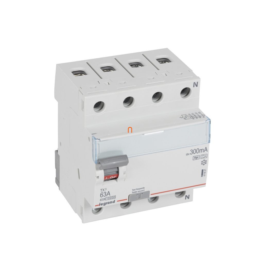 Legrand 411821 TX3 întrerupător de protecție 4P D 63A 300MA A-HPI