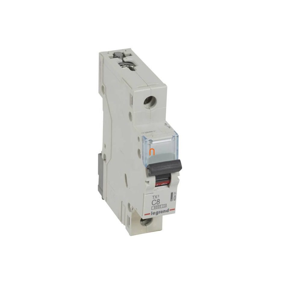 Legrand mini-disjunctor 1P C 8A 6kA TX3 (403431)