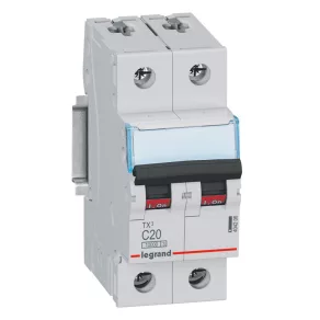   Întrerupător automat miniatural Legrand TX3 2P C20 10000A/10kA BIC - 404206