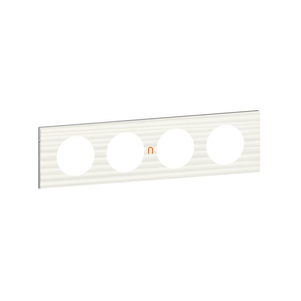 Legrand 069014 Céliane cadru 4, corian alb