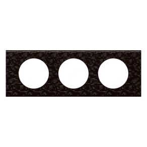 Cadru Legrand Céliane cu 3 prize, piele Pixel - 69453