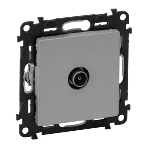   Priză TV Legrand Valena Life, capac de închidere, aluminiu 10 dB - 753360