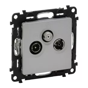   Priză Legrand Valena Life TV-Radio-SAT, capac de închidere, aluminiu 10 dB - 753364