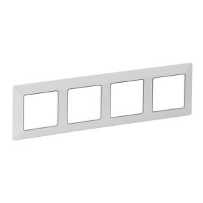 Cadru Legrand Valena Life cu 4 prize, alb-crom - 754034