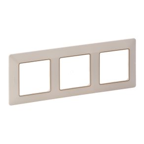   Cadru Legrand Valena Life cu 3 prize, culoare fildeș-auriu - 754063