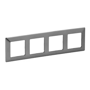   Legrand Valena Life 4-cadru, decor din oțel inoxidabil - 754154