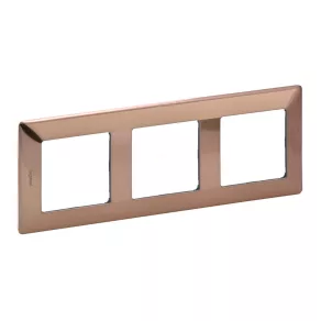 Cadru Legrand Valena Life cu 3 prize, finisaj cupru - 754163