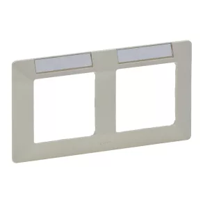   Cadru dublu Legrand Valena Life, orizontal, cu suport pentru etichetă, culoare fildeș - 754052