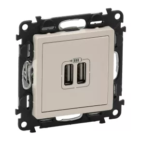   Priză dublă USB-A+A Legrand Valena Life, 5V-3 A-15 W, culoare fildeș - 753212