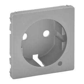   Priză Legrand Valena Life 2P+F cu indicator luminos, aluminiu - 754852