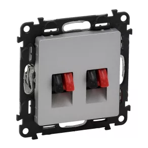  Priză de conectare pentru difuzor Legrand Valena Life (4 terminale) aluminiu - 753378