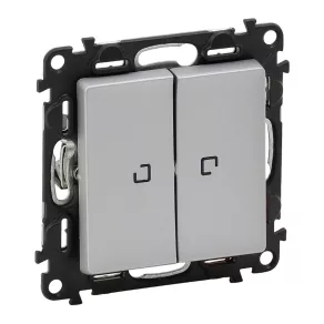   Întrerupător pentru candelabru Legrand Valena Life cu indicator luminos 10 AX aluminiu - 752328