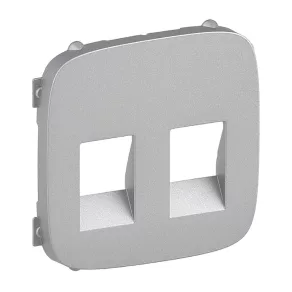  Capac pentru priză dublă pentru difuzoare Legrand Valena Allure, aluminiu - 755377