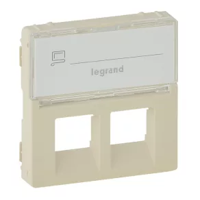   Capac pentru priză Legrand Valena Life 2xRJ45, cu suport pentru etichetă, culoare fildeș - 755481