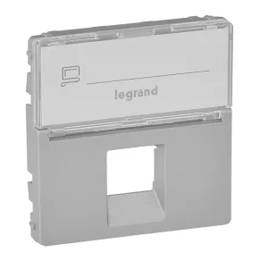   Capac pentru priză Legrand Valena Life 1xRJ45, cu suport pentru etichetă, aluminiu - 755472