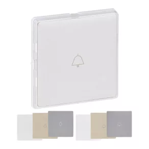   Legrand Valena Life suport transparent pentru etichete, cu 3 inserții de culori diferite (alb, fildeș, aluminiu) - 755110