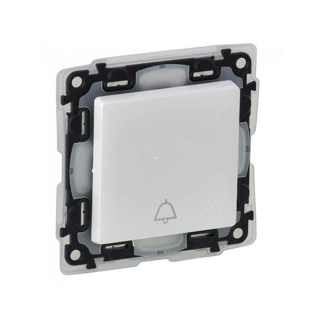 Legrand Valena Life comutator cu buton IP44 cu sonerie alb (752175)