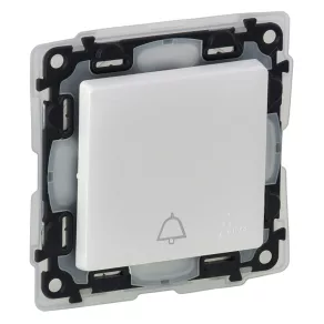   Comutator Legrand Valena Life cu buton sonerie, IP44 alb - 752175