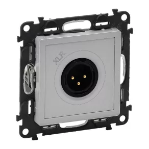 Priză tripolară Legrand Valena Life XLR, aluminiu - 753374