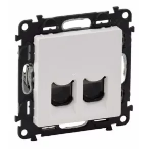 Priză Legrand Valena Life 2xRJ45 UTP Cat5e, albă - 753141