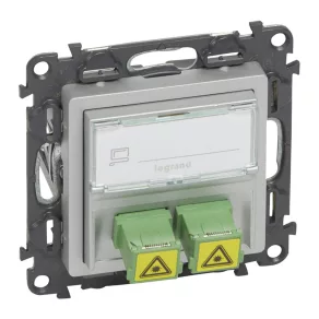   Priză optică monomod Legrand Valena Life SC/APC, aluminiu - 753330
