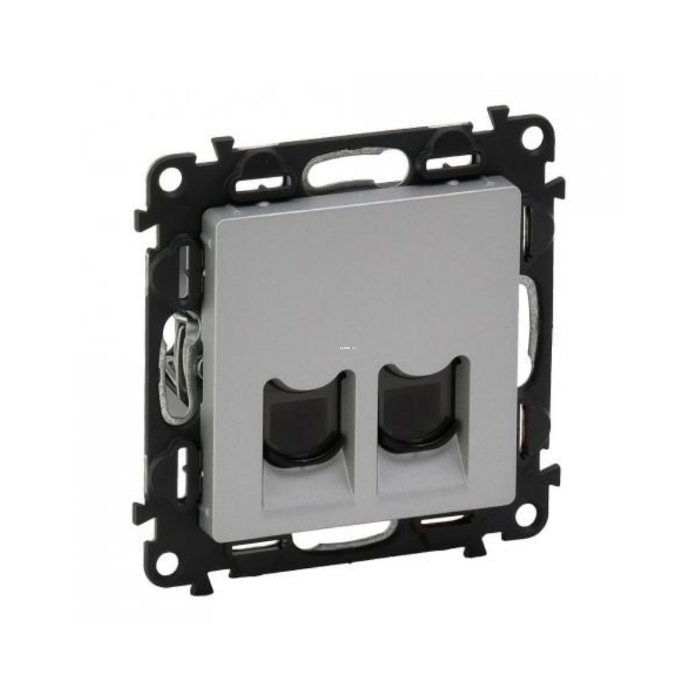 Legrand Valena Life 2xRJ45 UTP Cat5e priză din aluminiu (753341)