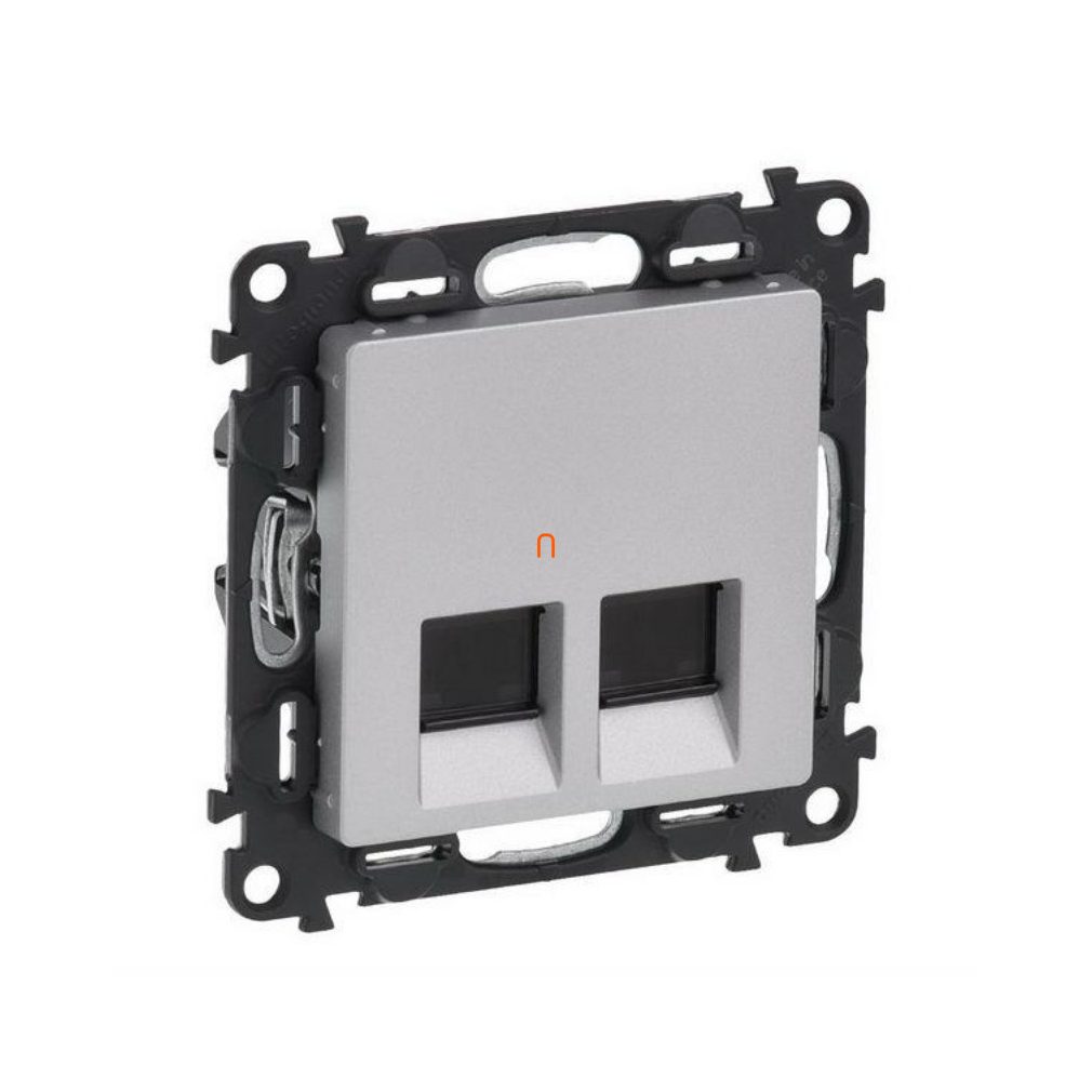 Legrand Valena Life 753343 2xRJ45 UTP Cat6 priză din aluminiu