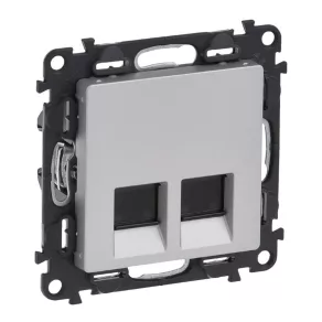   Priză Legrand Valena Life 2xRJ45 Cat. 6 UTP din aluminiu - 753343